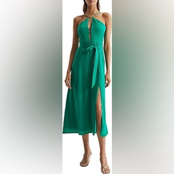 Reiss Arianna Strappy Dress, Green - Picture 1 of 3